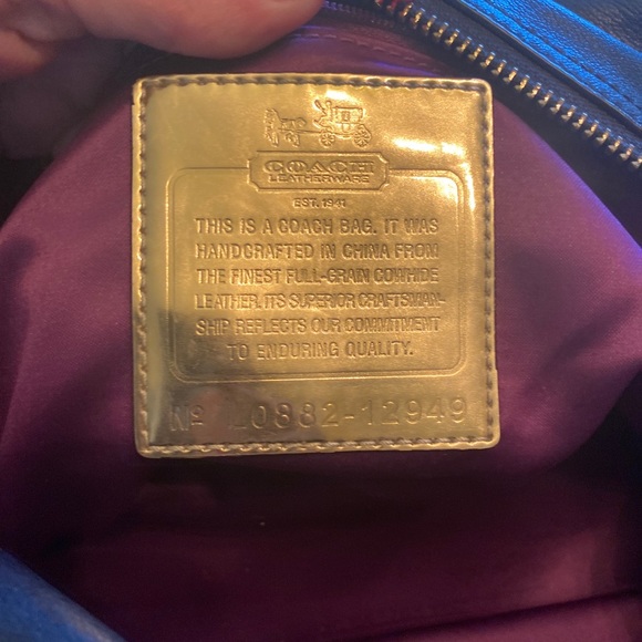 Coach Style No. L0882-12949 Black Leather Satchel 16"L x 7"W x 13"H - Picture 6 of 9